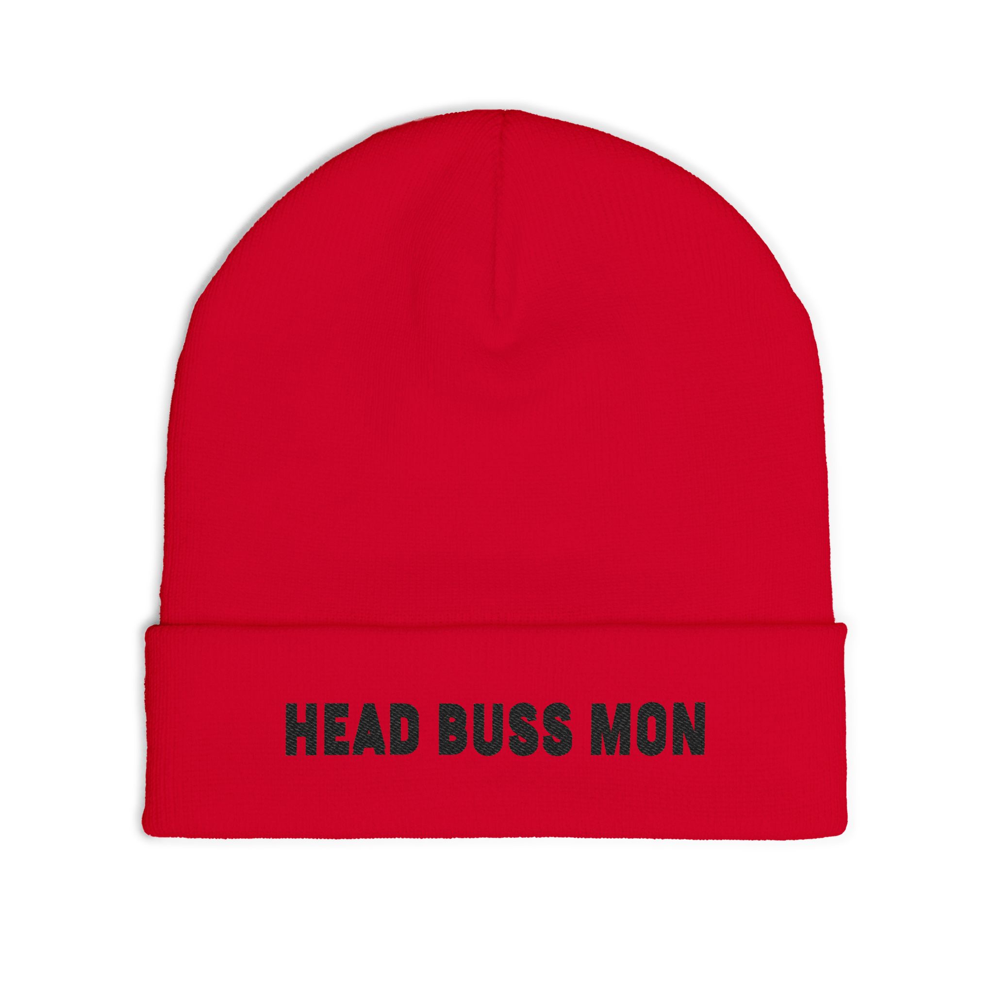 Head Buss Mon beanie, embroidered knit hat - Image 4