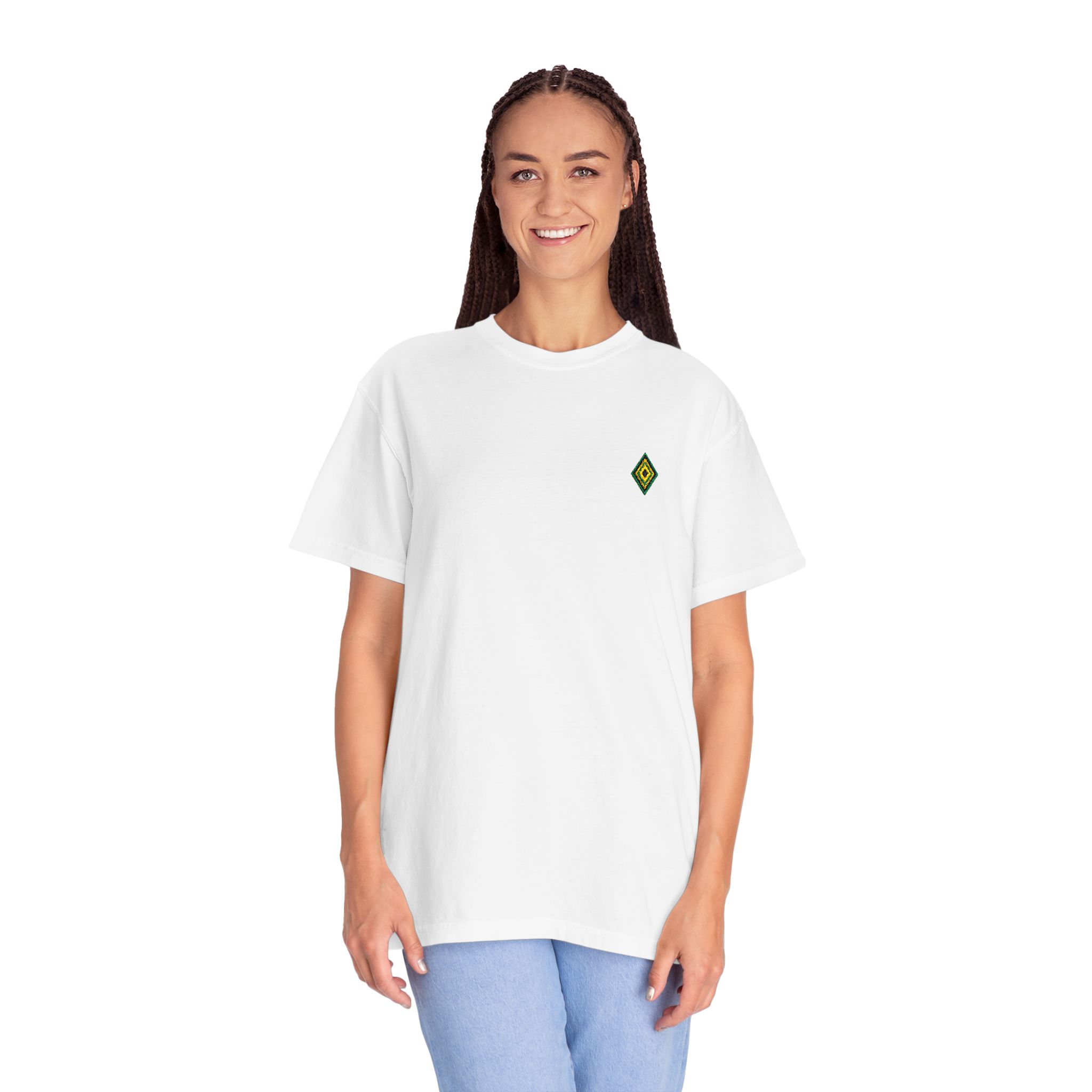Minimal Script 'Enter text' Chest Print T-Shirt | Customizable Plain Tee - Image 4