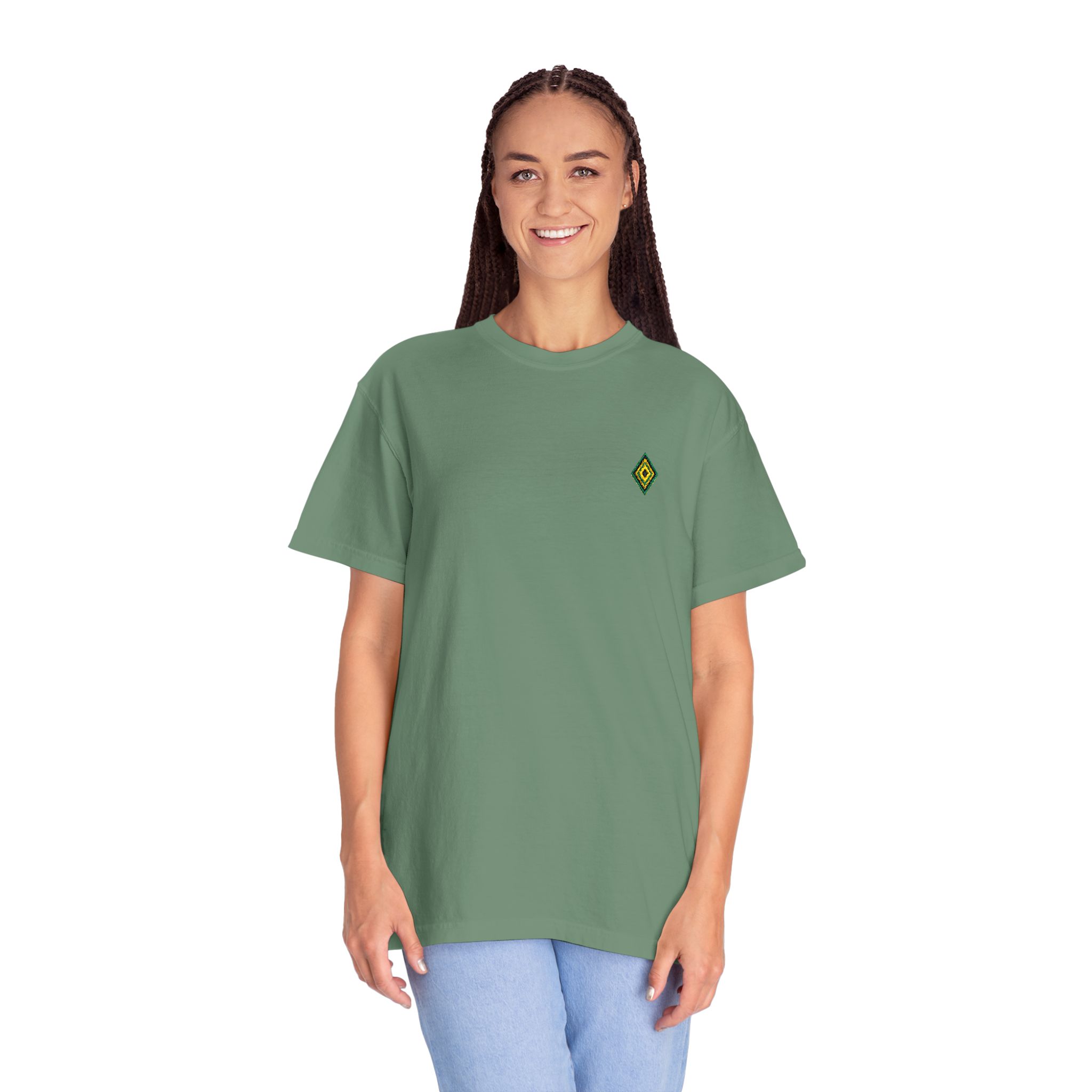 Minimal Script 'Enter text' Chest Print T-Shirt | Customizable Plain Tee - Image 16