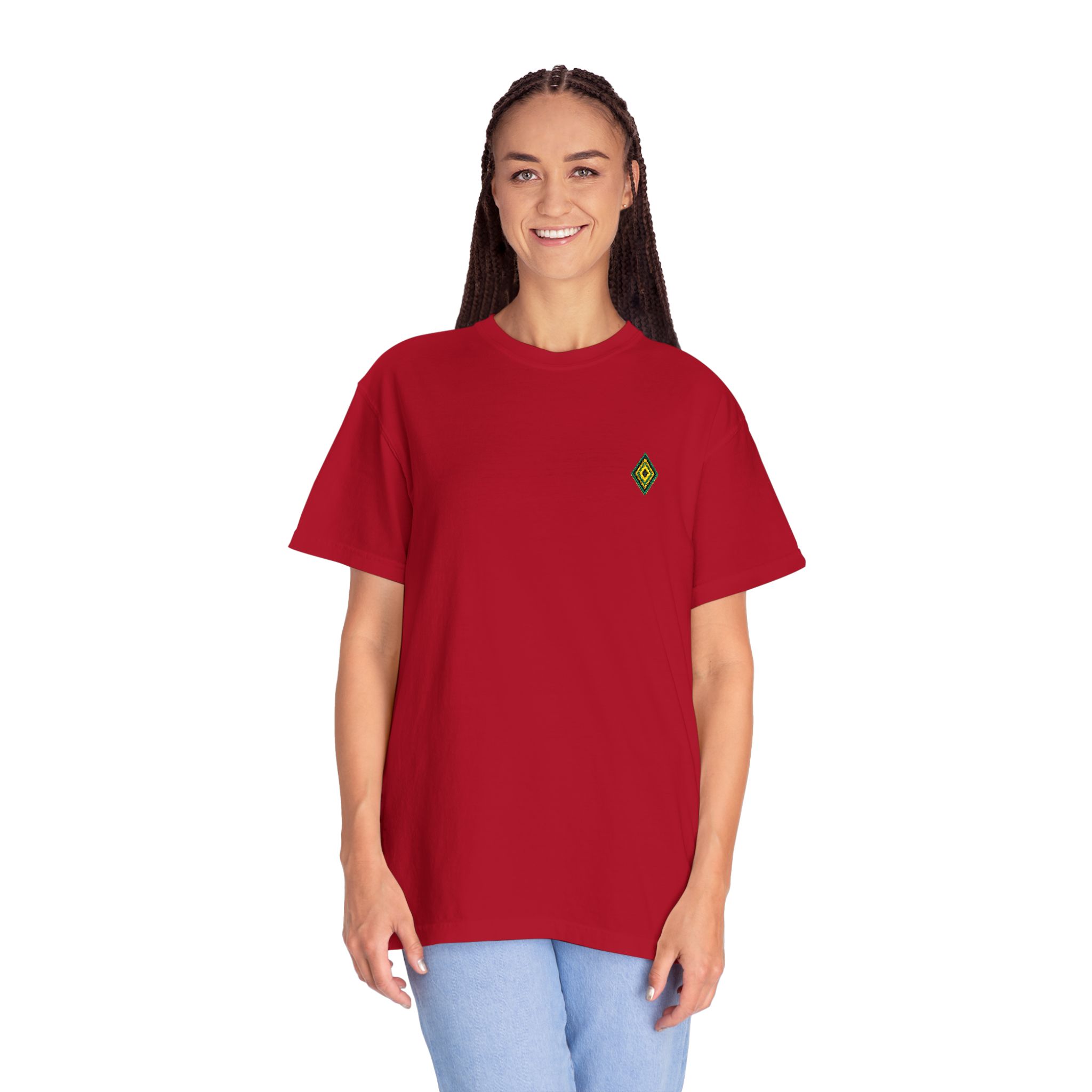 Minimal Script 'Enter text' Chest Print T-Shirt | Customizable Plain Tee - Image 32