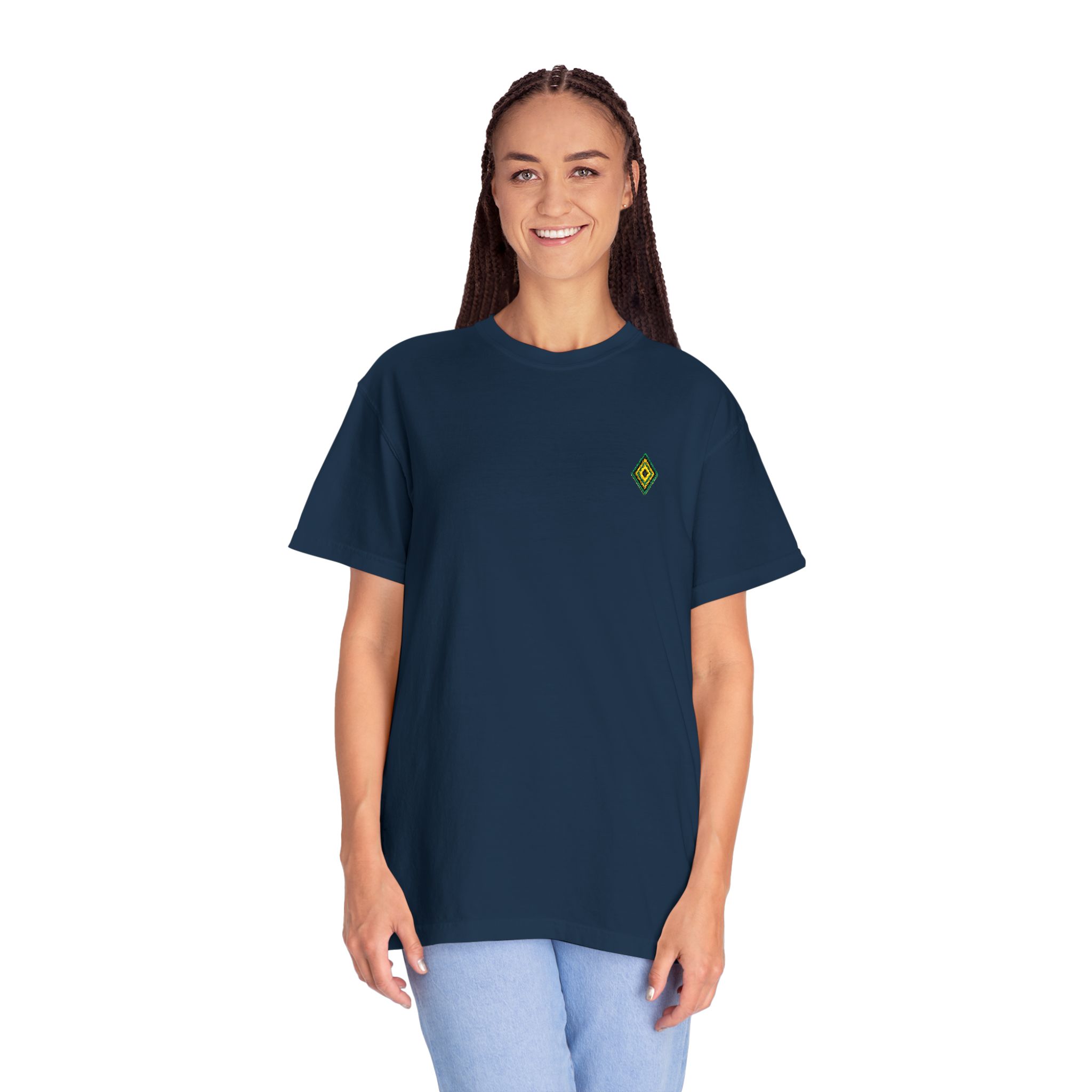 Minimal Script 'Enter text' Chest Print T-Shirt | Customizable Plain Tee - Image 20