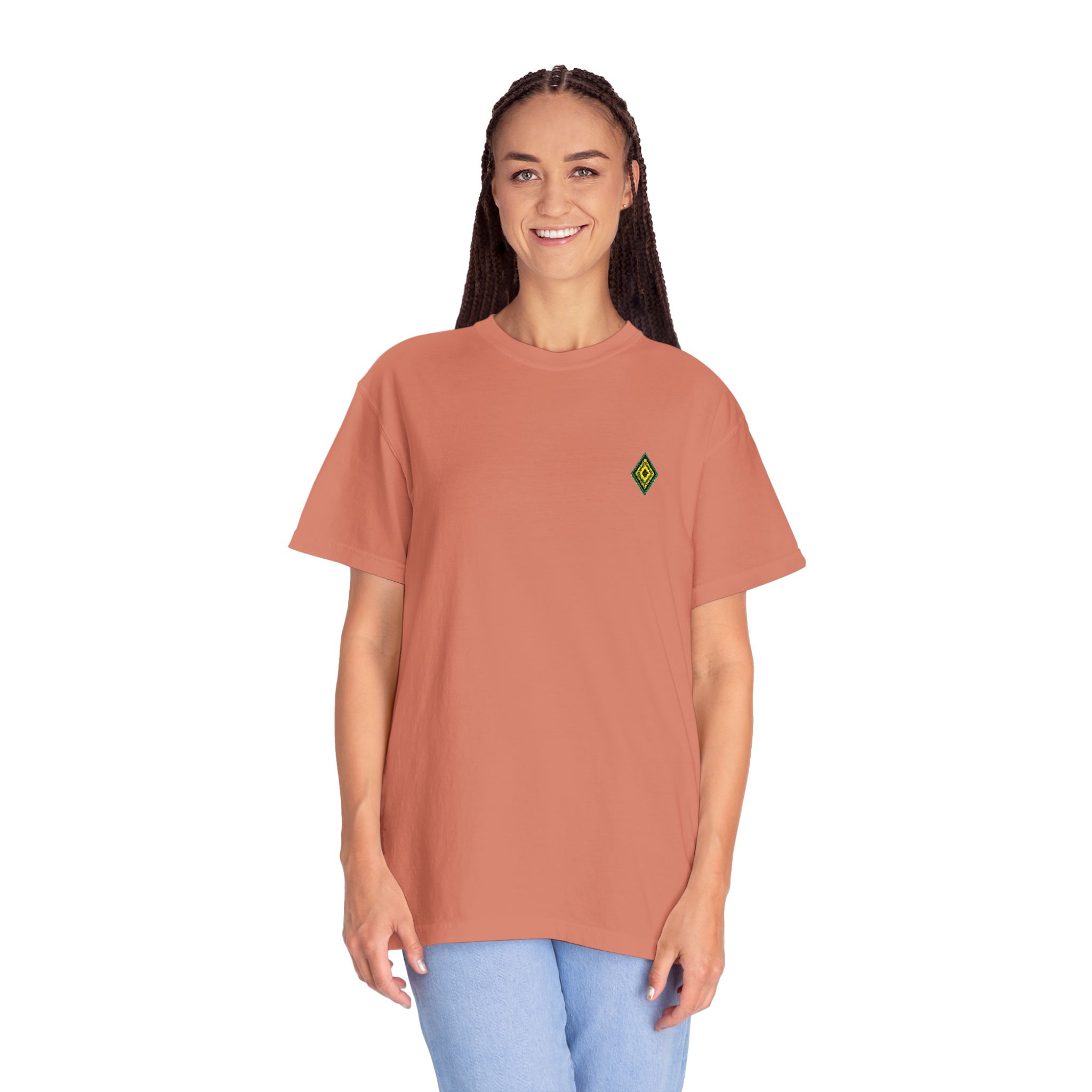 Minimal Script 'Enter text' Chest Print T-Shirt | Customizable Plain Tee - Image 8